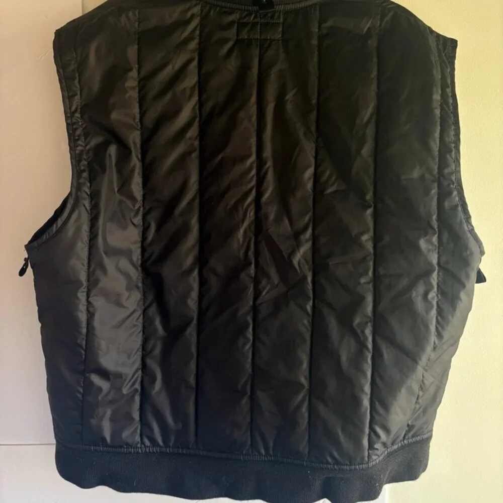 Vintage Polo Ralph Lauren Black Vertical Quilt Insulated Vest Men's XL Snaps